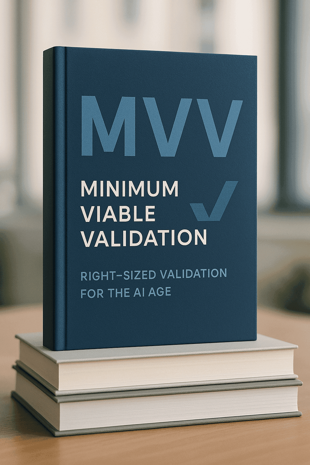 MVV Book on a pile of books